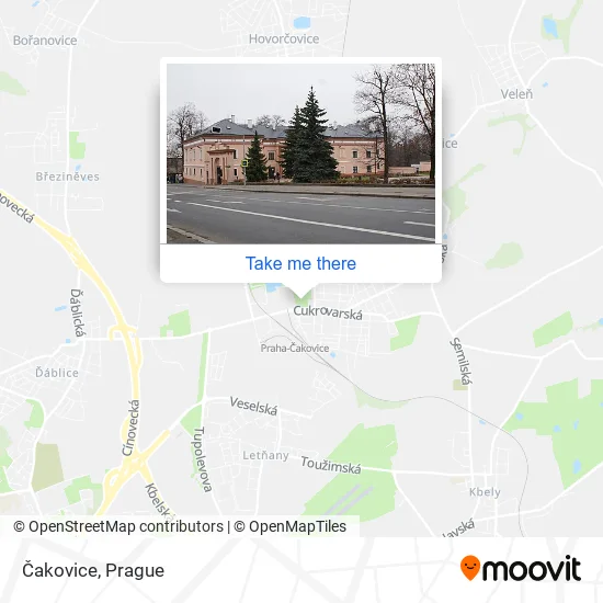 Карта Čakovice