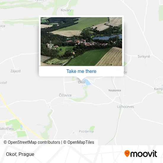 Карта Okoř