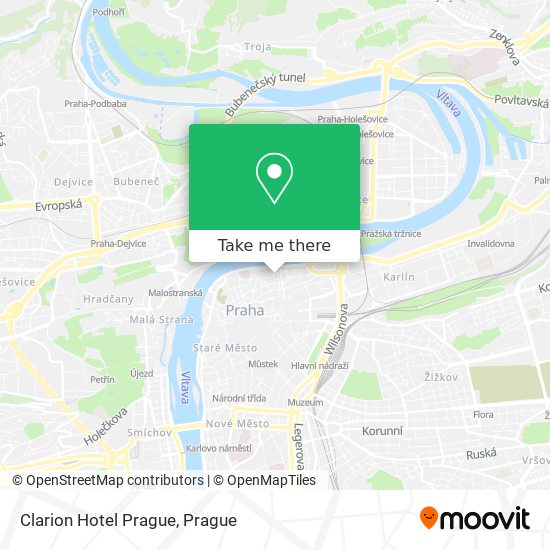 Clarion Hotel Prague map