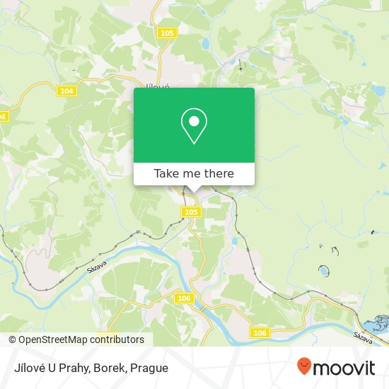 Jílové U Prahy, Borek map