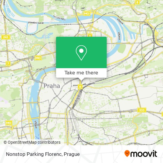Nonstop Parking Florenc map