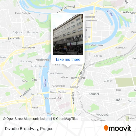 Карта Divadlo Broadway