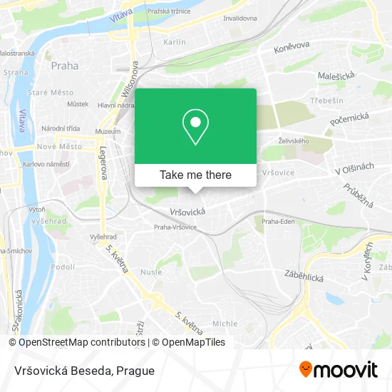 Карта Vršovická Beseda