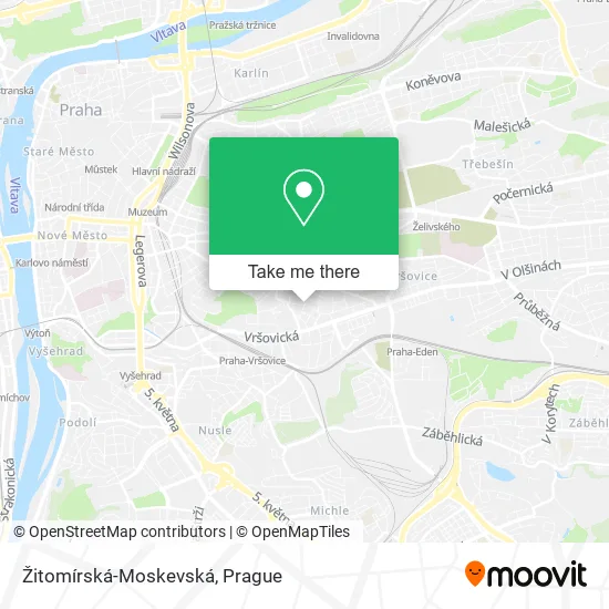 Карта Žitomírská-Moskevská