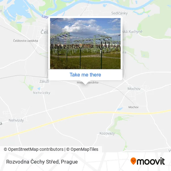 Rozvodna Čechy Střed map