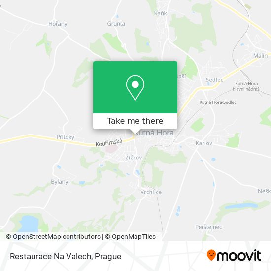 Restaurace Na Valech map