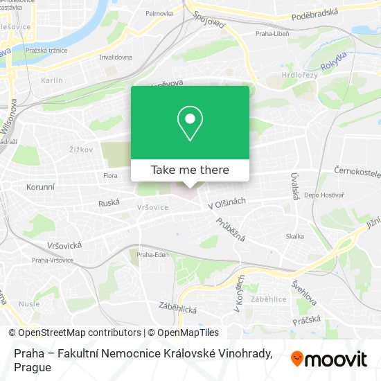 Praha – Fakultní Nemocnice Královské Vinohrady map
