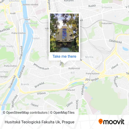 Карта Husitská Teologická Fakulta Uk