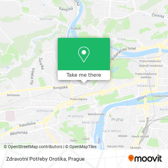 Zdravotní Potřeby Orotika map