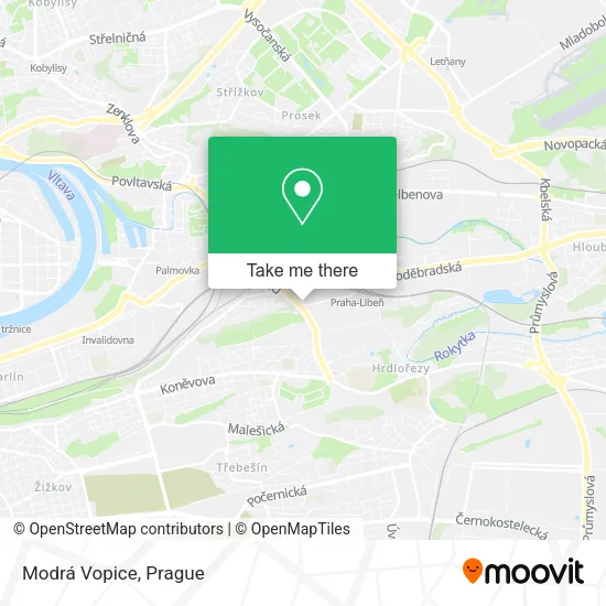 Карта Modrá Vopice