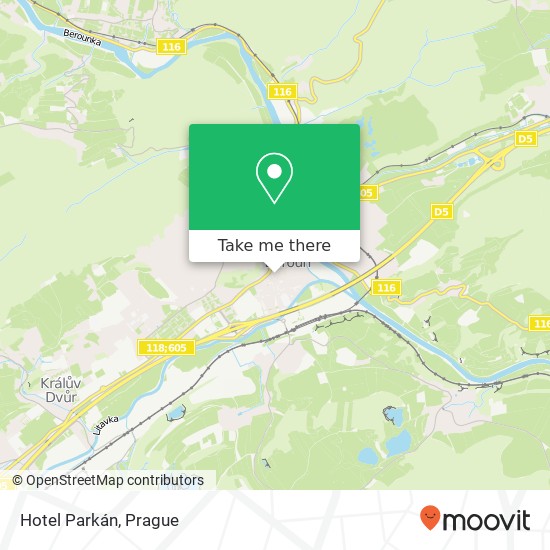 Hotel Parkán map