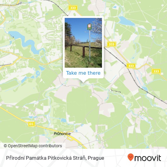 Карта Přírodní Památka Pitkovická Stráň