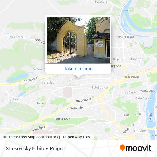 Střešovický Hřbitov map