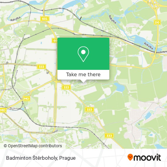 Badminton Štěrboholy map