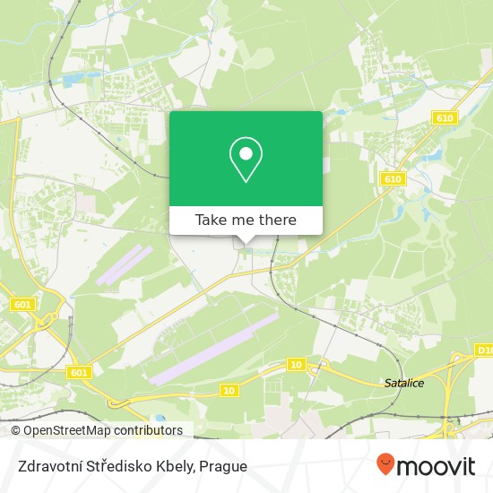 Zdravotní Středisko Kbely map