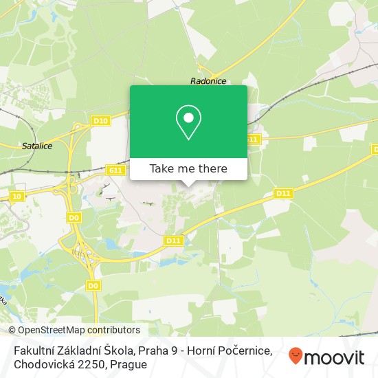 Fakultní Základní Škola, Praha 9 - Horní Počernice, Chodovická 2250 map