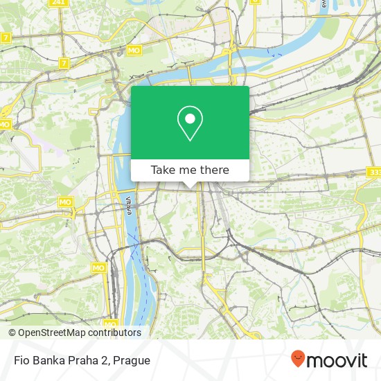 Fio Banka Praha 2 map