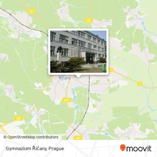 Gymnazium Říčany map