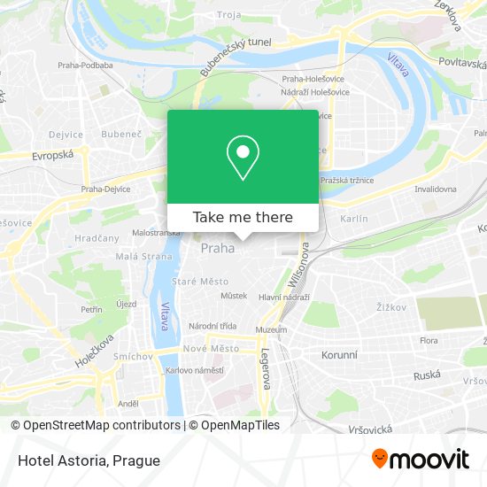Hotel Astoria map