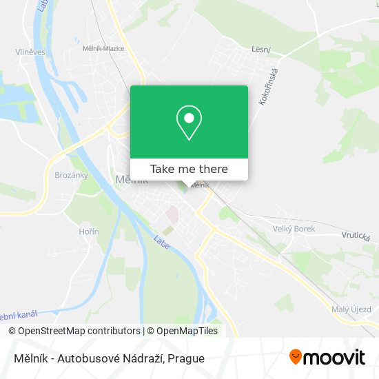 Mělník - Autobusové Nádraží map