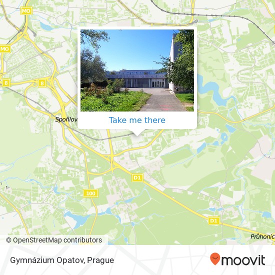 Gymnázium Opatov map