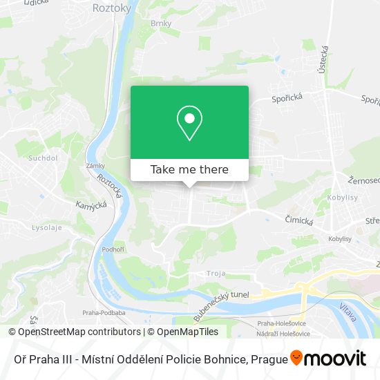 Oř Praha III - Místní Oddělení Policie Bohnice map