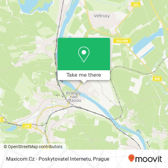 Карта Maxicom.Cz - Poskytovatel Internetu