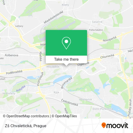Карта Zš Chvaletická