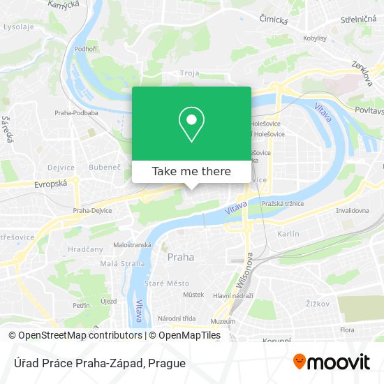 Úřad Práce Praha-Západ map