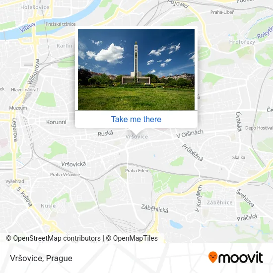 Карта Vršovice