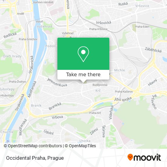 Occidental Praha map