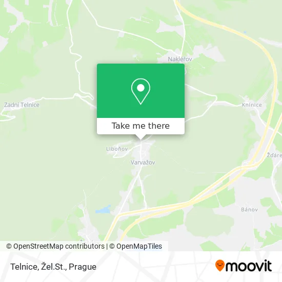 Карта Telnice, Žel.St.