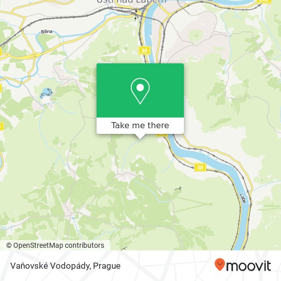 Vaňovské Vodopády map