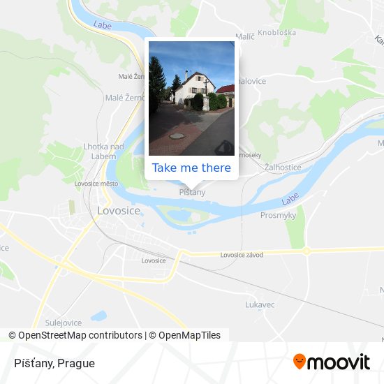 Píšťany map