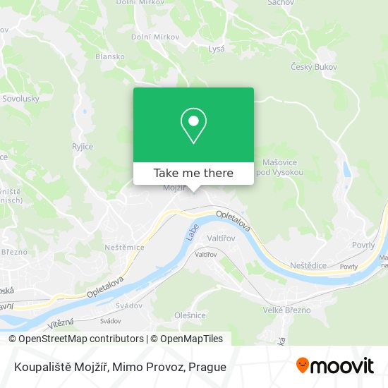 Koupaliště Mojžíř, Mimo Provoz map