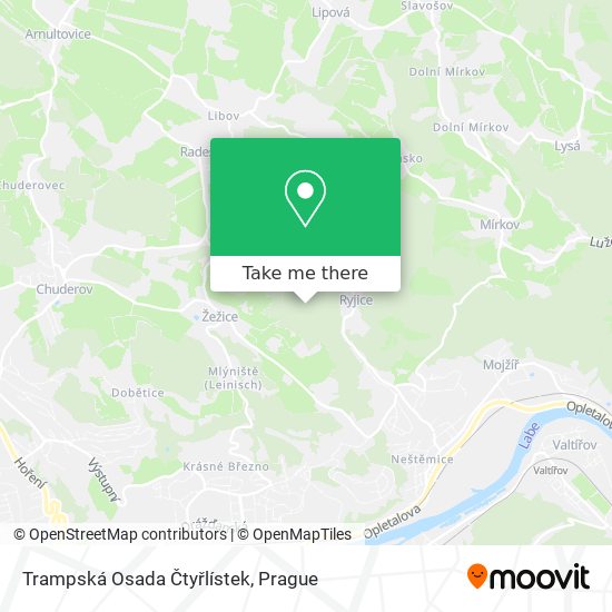 Trampská Osada Čtyřlístek map