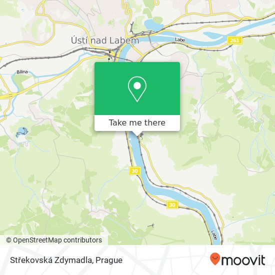 Карта Střekovská Zdymadla