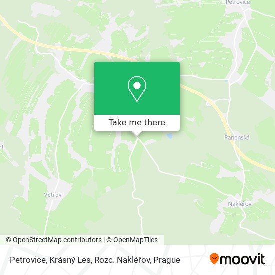 Petrovice, Krásný Les, Rozc. Nakléřov map