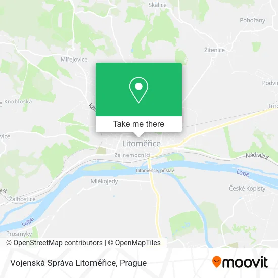 Карта Vojenská Správa Litoměřice