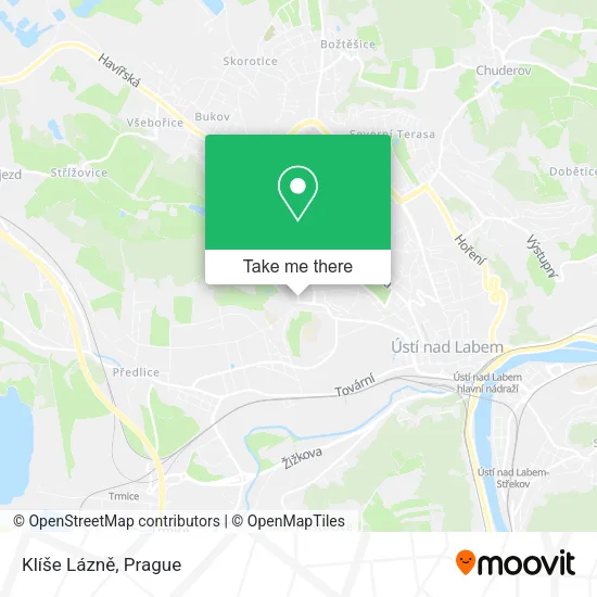 Карта Klíše Lázně