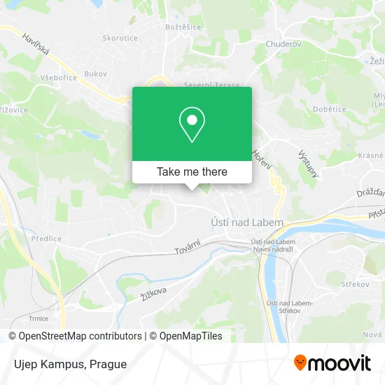 Карта Ujep Kampus