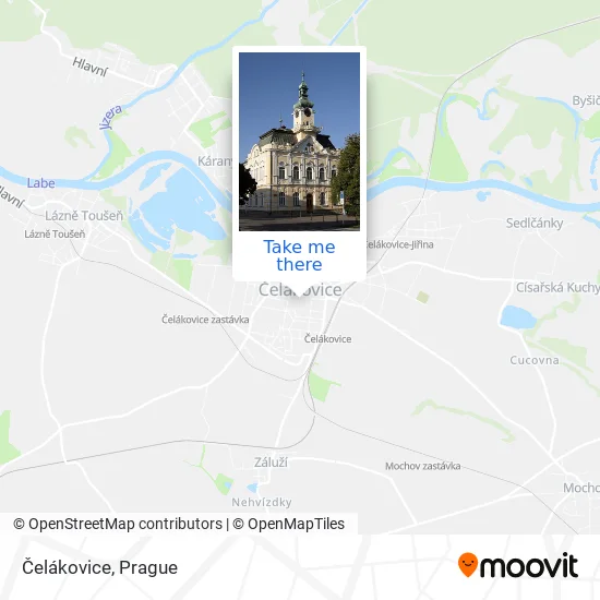 Карта Čelákovice