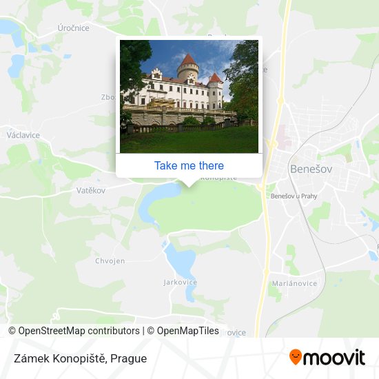Карта Zámek Konopiště
