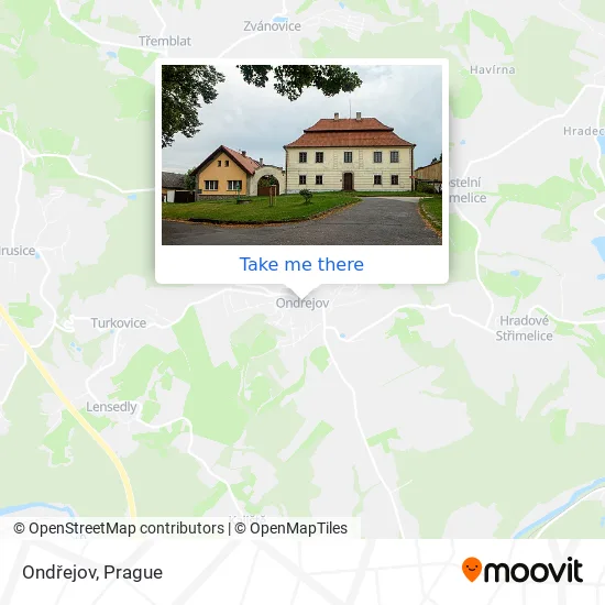 Карта Ondřejov