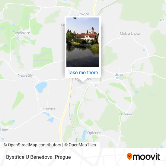 Карта Bystřice U Benešova