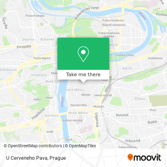 Карта U Cerveneho Pava