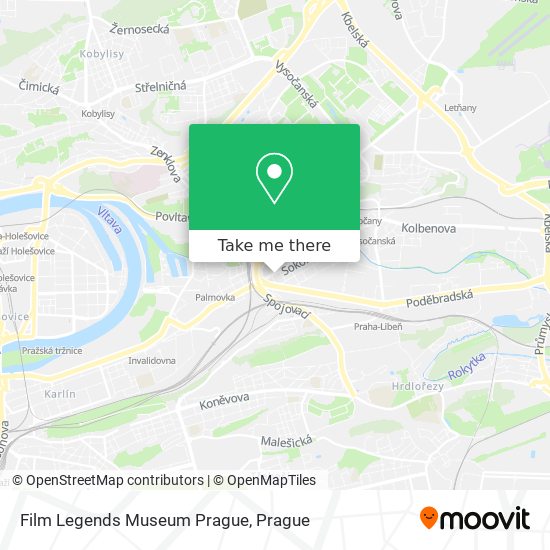 Film Legends Museum Prague map