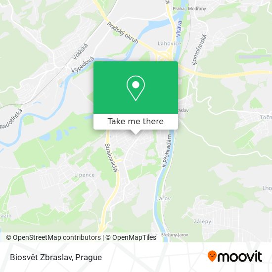 Biosvět Zbraslav map