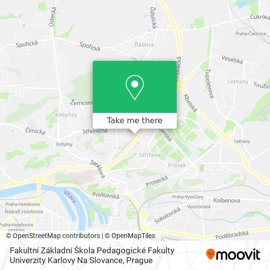 Fakultní Základní Škola Pedagogické Fakulty Univerzity Karlovy Na Slovance map