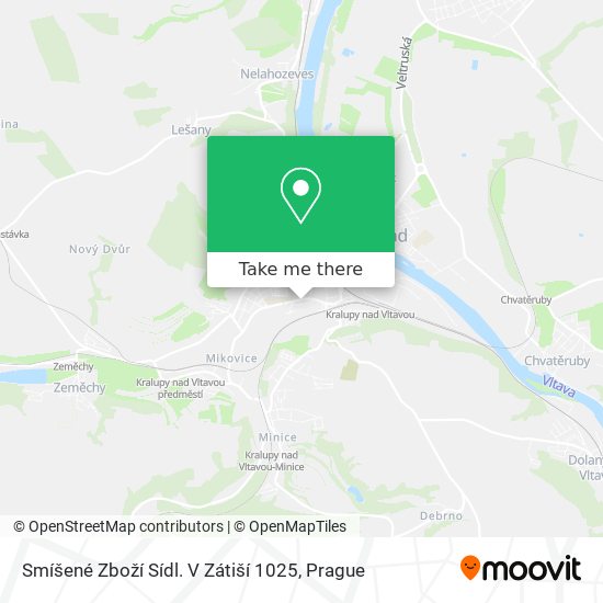 Smíšené Zboží Sídl. V Zátiší 1025 map